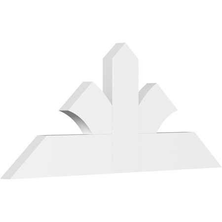 Ekena Millwork Richland Architectural Grade PVC Gable Bracket, 48"W x 20"H x 2"D x 6"F, 10/12 Pitch GBP048X20X0206RIC00